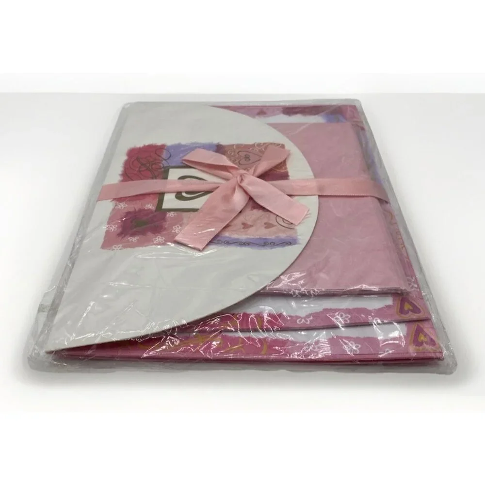 Winking Moon Press Stationery Portfolio Set 20 Sheets 10 Envelopes Pink Desk New